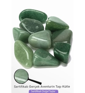 Sertifikalı Gerçek Tamburlanmış Aventurin Taşı Kütle