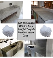 M1 ART Pro 5 Dakika'da Donan Beton Döküm Tozu 1,kg-mutfak Tezgahı-lavabo-beton Masa Yapımı Için Özel