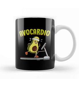 Avocardio Avocado Cardio Pun Running Exercise Gym Kupa Bardak Porselen