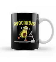 Avocardio Avocado Cardio Pun Running Exercise Gym Kupa Bardak Porselen