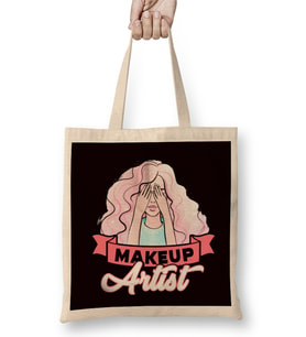 Make Up Artist Beauty Salon Lipstick Cosmetics Cosmetologist Bez Çanta Uzun Saplı