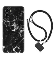 Vivo Y15S Y32 Y33S Y51 Y53S Kılıf Boyun Askılı Silikon Black Hole Marble 1387