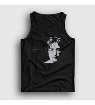 Presmono Unisex Siyah Self Portrait Beatles John Lennon Atlet 35137tt