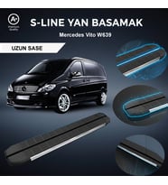 Mercedes Vito W639 UZUN S-Line Premium Krom Yan Basamak 2004-2014