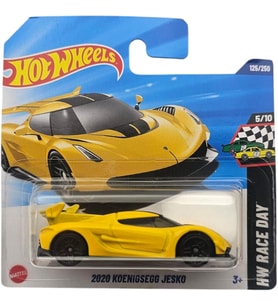 Hot Wheels - 2020 Koenigsegg Jesko - Hw Race Day 5/10 - Hyy66 - Short Card - Sarı - Mattel 2025-1:64 (Çok Renkli)