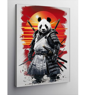 Kanvas Tablo Samuray Panda