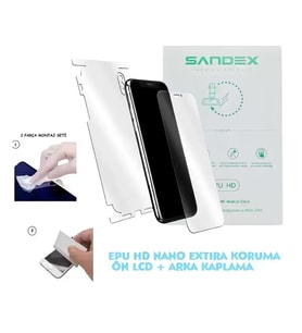 Infinix NOTE 60 ULTRA Uyumlu NANO Ekran Koruyucu + Full Arka Kaplama SET Esnek ULTRA İnce - SANDEX - EPU HD