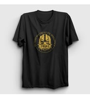 Presmono Unisex Siyah Trust Vikings T-Shirt 222603tt