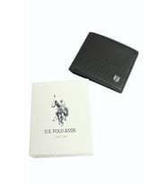 Plcuz 8407 U.S.Polo Assn.Hakiki Deri Erkek Cüzdan, Kartlık (Siyah)