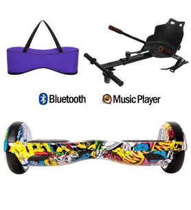 Citymate Elektrikli Kaykay Hoverboard Akıllı Denge 6.5 Inch + HoverKart + Çanta EXTREM PAKET D01