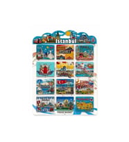 Kişiye Özel İstanbul Temalı Silikon Buzdolapı Süsü Magnet 12'Li Set - 5,5x4,5cm