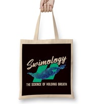Funny Swimology Science Holding Breath Swimming Swimmer Swim Bez Çanta Uzun Saplı