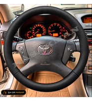 Toyota Avensis T250 Dikme Direksiyon Kılıfı Premium Komple Delikli Deri Siyah Dikiş Comfort-Elegant-Düz Kollu Tipler 2003-2006