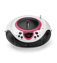 Lenco SCD-38 Pembe Taşınabilir Müzik Seti Radyo CD Çalar MP3 USB