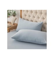 Düz Pamuklu 2'li Yastık Kılıfı 50x70 Mavi