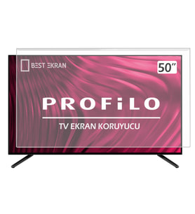 PROFİLO 50PA515E TV EKRAN KORUYUCU - Profilo 50" inç 126 Ekran Şeffaf Koruma paneli