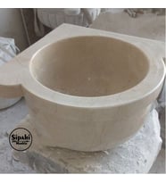 Sipahi Marble Bej Mermer Düz Köşe Kurna