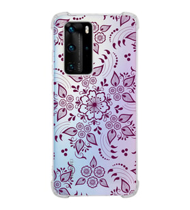 Huawei P40 Pro  Köşe Korumalı Antişok Kapak Nostalji Desen Tasarımlı Şeffaf  Kılıf
