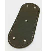 Angel Çanta Aksesuar Suni Deri Haki Renk 30X12 cm Oval Çanta Tabanı (Gümüş Aparatlı)