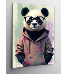 Kanvas Tablo Havalı Panda Şıklığı