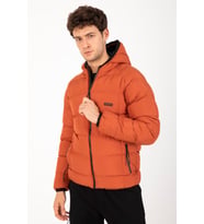 Maraton Regular Erkek Kapüşonlu Kiremit Mont