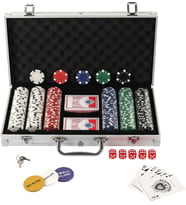 Çipli Alüminyum Taşıma Çantalı V.I.P Poker Set + 2 Adet Poker Destesi (300'lü)