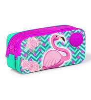 Coral High Kids İki Bölmeli Flamingo Baskılı Kalemlik - Kız