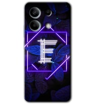 Redmi Note 13 Pro 5G Kılıf HD Desen Baskılı Kılıf - Dark Neon Yaprak E Harfi