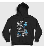 Presmono Unisex Siyah Poster Müzik Dj Sara Landry Kapüşonlu Sweatshirt 513311tt