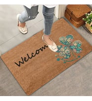 Valerine Life İyi Şans Yoncası Welcome Kapı Önü Paspası 45x70cm (Kahverengi)