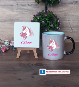 Unicorn Dekoratif Taş, Kupa Bardak Kırmızı Hediye (Model 8)