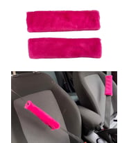 Peluş Seyahat Emniyet Kemer Pedi Kılıfı 2'li Fuşya Pembe