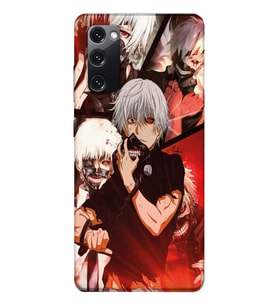 Samsung Galaxy S20 FE Uyumlu Tokyo Ghoul Kaneki Ken Tasarımlı Şeffaf Telefon Kılıfı