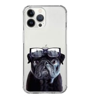 PrintiFy Apple iPhone 13 Pro Uyumlu Köpek 3 Baskılı Şeffaf Köşe Korumalı Antişok Kılıf