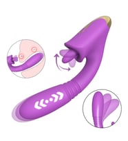 Condice Şarjlı G Nokta Uyarıcı İleri Geri Hareketli ve Klitoris Uyarıcı Dil Hareketli 2 in 1 Vibratör