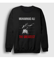 Presmono Unisex Siyah Great Boxing Boks Muhammad Muhammed Ali Sweatshirt 509178tt