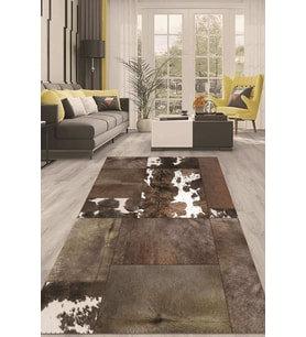 Dijital Kaymaz Taban Yıkanabilir Modern Renkli Salon Halısı Mutfak Halısı Yolluk ND-HT-976 (Çok Renkli)