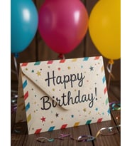 "Happy Birthday Yazılı Renkli Balonlar Temalı MDF Tablo - Çerçevesiz Doğum Günü Dekorasyonu"