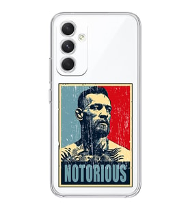 Samsung Galaxy S24 PLUS Uyumlu Conor Mcgregor Notorious Desenli Şeffaf Telefon Kılıfı