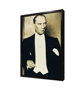 Atatürk Smokinli Çerçeveli Mdf Tablo
