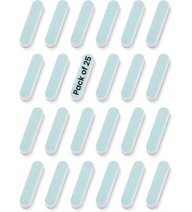 Super Quick Shine 2 Yönlü Tampon, Yeşil 400/Beyaz 4000 Grit, Çift Taraflı Manikür ve Pedikür Tırnak Tamponu, 8,89 cm U x 190,54 cm G, 25 Adet