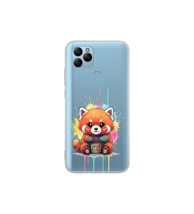 General Mobile GM 21 ile Uyumlu Splash Tilki Tasarımlı Şeffaf Silikon Kılıf
