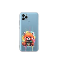 General Mobile GM 21 ile Uyumlu Splash Tilki Tasarımlı Şeffaf Silikon Kılıf