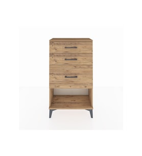 Arges Komodin 3 Çekmeceli 60x30x106 Çam-Çam
