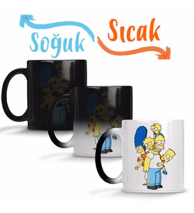 Familia Simpsons Sihirli Kupa Bardak Porselen