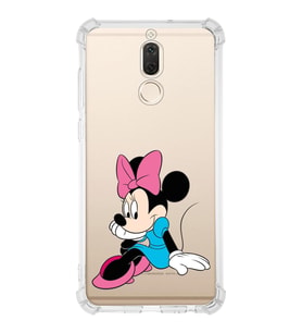 Huawei Mate 10 Lite  Köşe Korumalı Antişok Kapak Minnie Mouse Tasarımlı Şeffaf  Kılıf