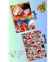 Monkey d luffy defter seti 2 adet A4 boyutu 21*30 çizgili + kareli 60 syf