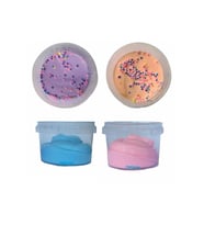 Boncuklu Slime + Normal Slime 2 Adet + 2 Adet 4 Adet Oyun Hamuru (Renksiz)