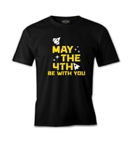 May the Fourth with Ships and Stars Siyah Erkek Tshirt