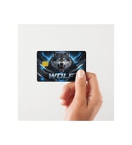 Wolf Parlak Kredi/Banka Kart Kaplama Sticker (Yüksek Kalite)